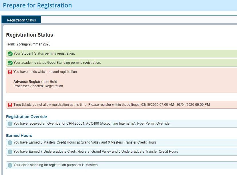 When to Register Registrar Grand Valley State University